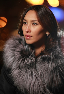 Coat with fur - style 46 K/ 