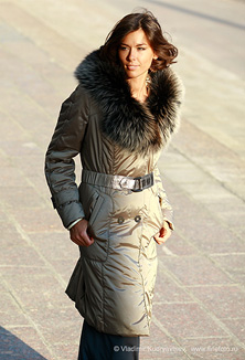 Coat with fur - style 612